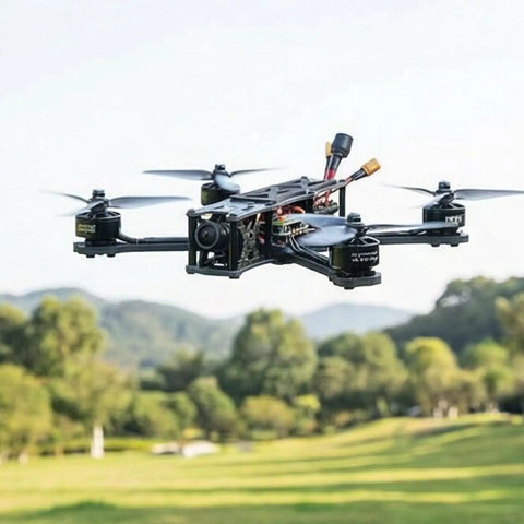 Flying drone with X3115 900KV Brushless FPV Drone Motors 4 Pack for 8 9 10 Inch Freestyle and Long Range Quads