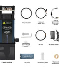 40W Laser Module With Air Assist For Laser Cutter And Engraver Machine 5.5W Output Power Built In FAC kit components
