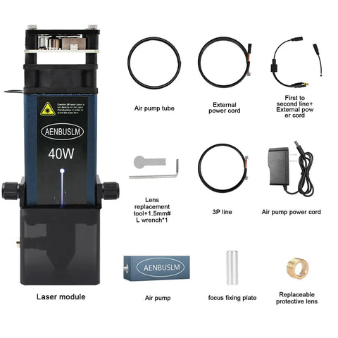 40W Laser Module With Air Assist For Laser Cutter And Engraver Machine 5.5W Output Power Built In FAC kit components