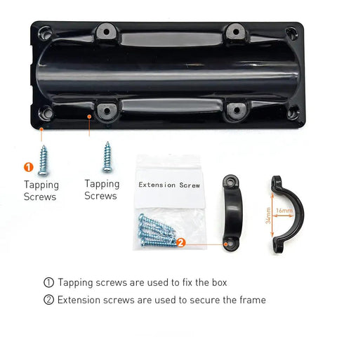 Rock Solid Plastic E Bike Controller Box Built For No Sweat Electric Motor Upgrades with taps and clips for mounting.