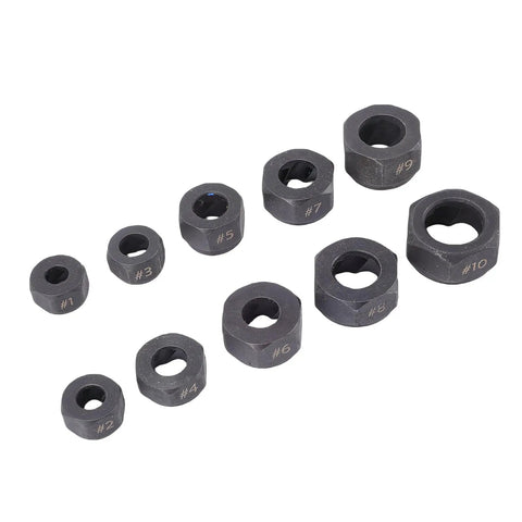 10 Piece Nut Extractor Set For Impact Tools 9mm To 19mm Short Nut Remover Sockets Kit For Cars Bikes And Home Repairs