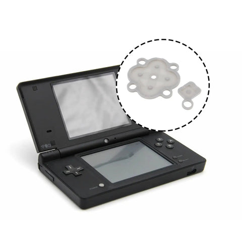 Fix Stuck Buttons Fast 4 Sets Conductive Silicone Directional Keypad Pads Replacement Kit For Nintendo DSi Handhelds Built To Match Stock Layout For Quick Game Console Repair Restores Smooth Press Feel Consistent Controls You Can Play Hard Again, Nintendo DSi with keypad pads