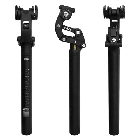 Smooth Ride Suspension Seatpost With Seven Diameter Options 27.2mm, 28.6mm, 30.0mm visible from different angles