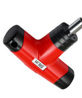 Garosa T Handle Preset Torque Wrench Pro Slip Click Tool For Electrical Repair Workshop Stainless Steel 5Nm 1/4 Inch Hex with black and red design.
