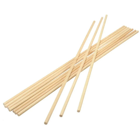 Premium Quality Top Shelf Wooden Lollipop And Cake Pop Sticks, Quarter By 12 Inch Smooth Craft Rods, The Real Deal For Baking, Candy Making And Wedding Centerpieces 50 Count Pack on a white background.