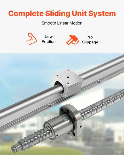 All-In-One Pro-Grade Linear Guide Rail Kit SBR20 300/600/1000 Mm With RM1605 350/650/1050 Mm C7 Ballscrews BK BF12 Supports Couplings Optical Axis Shaft For CNC Milling Grinding And 3D Printing Systems: SBR20 rail and ballscrew