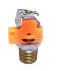 Built Tough K80 DN15mm Sidewall Fire Sprinkler With Temp Sensitive Glass Bulb, valve with orange activation mechanism.