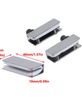 Stainless Steel Glass Door Pivot Hinge With Magnetic Catch Closures And Clamp Set For 3 To 6mm Glass Doors double head clamps