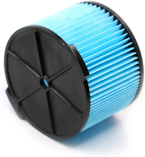 Replacement Filter For 3 To 4 And A Half Gallon Wet Dry Vacuums 3 layer pleated design, blue filter, black cap
