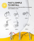 Installation steps for Pro Grade 3 Pack Hydraulic Seal Installation Tools Set For Cylinder Piston Seals And U Cup Rod Seals