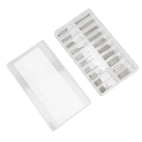 Stainless Steel Watch Band Link Pins And Spring Bar Tool Set With Durable Storage Box 300Pcs Replacement Pins in open case