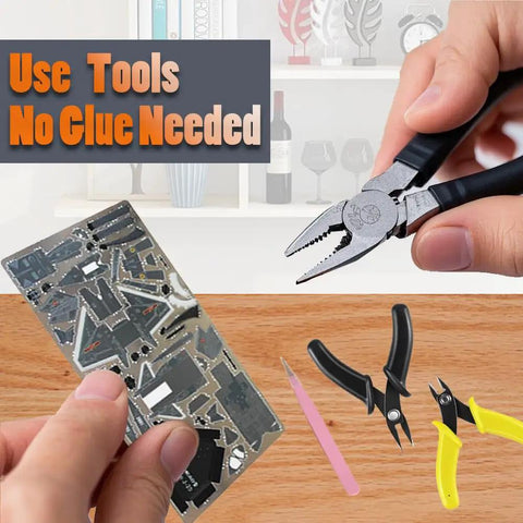 Metal Fighter Jet Puzzle For Adults And Military Enthusiasts, Dope DIY Attack Plane Model Kit For Men with no glue needed