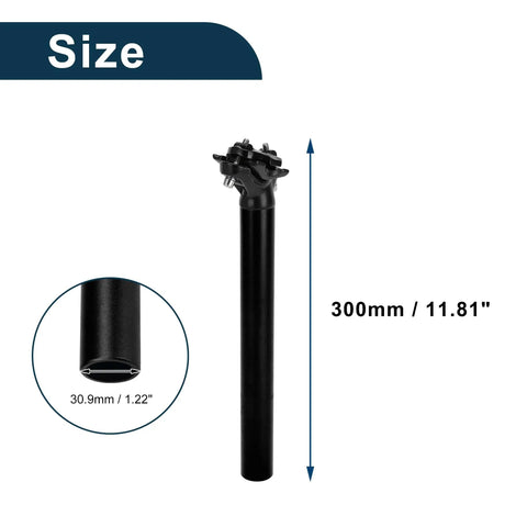 Adjustable Angle Bike Seat Post 30.9x300mm Aluminum Alloy Universal Fit For Road MTB BMX Tilt Adjust Saddle Post with size details