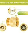 Beefy Anti Siphon Valve Three Quarter Inch Hose Bib Backflow Preventer Set with Solid Brass Vacuum Breaker for Garden Spigot and RV shown in parts with labels for professional installation.