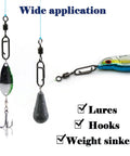 Heavy Duty Fishing Snap Swivels With Ball Bearing Speed Clips Stainless Steel Tackle Clips for hooks and lures