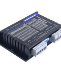 TE Series Digital Stepper Driver 1.8-5.6A 24-50VDC for Nema 23, 24, 34, showing connection ports and technical specs on casing.