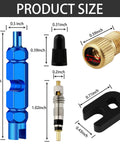 Must Have Tubeless Valve Kit For Road And MTB With Brass Presta Adapter And Core Remover Tool 23 Piece Set size guide image