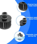 Beefy Aluminum Oil Catch Can Kit With Adapters And Drain Valve breather filter showing corrosion-resistant metal finish