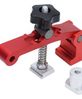 Must Have 6061 Aluminum T Track Hold Down Clamp Mini Stop Block for Woodworking and Metalworking, red anodized finish