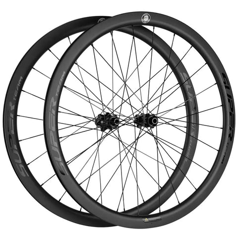 38mm Tubeless Disc Brake Road Wheelset 700c Carbon Fiber Toray T700 With 25mm Rim Shimano 8 To 12 Speed UCI Approved