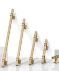 Champagne Bronze Cabinet Pulls 3 Inch 76mm 10 Pack Honey Bronze Kitchen Cupboard Handles for drawers, various sizes displayed
