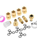 Durable Nine Piece Brass Garden Hose Quick Connect Tap Fitting Kit For Easy Outdoor Connections To Hoses Nozzles Pipes And Sprinklers, brass fittings