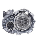 DQ200 7 Speed Automatic Transmission Assembly With Mechatronic and Dual Clutch exposed, showcasing detailed internal components.