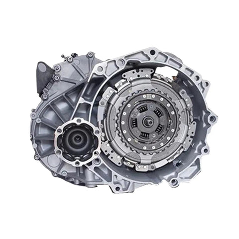 DQ200 7 Speed Automatic Transmission Assembly With Mechatronic and Dual Clutch exposed, showcasing detailed internal components.