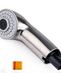 Heavy Duty Pull Out Spray Wand Replacement For Kitchen Faucets With Slick Super Steel Finish RustProof Construction and O Ring Seal.