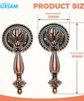 2 Pcs European Style Hanging Drawer Pulls For Cabinets And Doors, Antique Zinc Alloy Drop Pull Knobs, 65mm Total Length