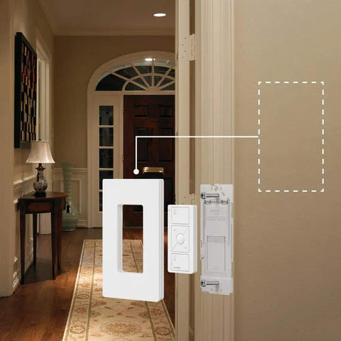 Smart Wall Plate Bracket for Pico Remote Mount Kit No Wiring Required 3 Way Setup For Caseta Dimmers And Switches in hallway