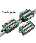 Black green High Precision Linear Guide Rail Kit 4 Pcs HGH15CA HGW15CC Low Friction Block Bearing For CNC Machine Smooth Glide Motion