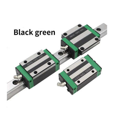 Black green High Precision Linear Guide Rail Kit 4 Pcs HGH15CA HGW15CC Low Friction Block Bearing For CNC Machine Smooth Glide Motion