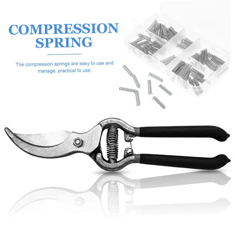 Get Your Hands On These 100 Pc Mini Stainless Steel Compression Springs, A Total Badass Kit For DIY Mechanics And Home Repairs That Makes Fixing Doors Cars And Metal Gadgets Super Easy And Quick. stainless steel spring kit, assorted sizes, for pruning shears