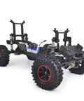 Beefy Carbon Fiber RC Chassis Frame Upgrade Kit for One Tenth Scale Crawlers and Trail Trucks with easy bolt-on rails visible