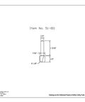 Technical drawing of One Quarter Inch Shank Bowl And Tray Router Bit With Seven Sixteenth Inch Cutting Diameter One Half Inch Cutting Height