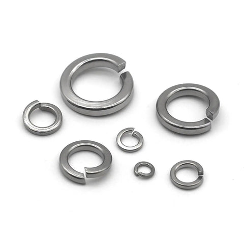 530-Piece Stainless Steel Split Lock Washer Kit For M2 Through M12 Fasteners, 304 Grade, Heavy Duty, Vibration-Resistant Lock Washers, Assortment Pack For Nuts And Bolts, Elastic Gasket Style Fastener Set, assorted sizes