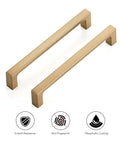 Solid 10 Pack 5 Inch Square Cabinet Handles In Champagne Bronze Finish Durable Drawer Pulls For Kitchen Cabinets And Furniture