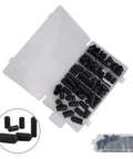 Top Notch 105 Piece Rubber Vacuum Cap Assortment Kit In 9 Sizes For Car Carburetors Manifolds And Hoses To Stop Leaks Fast With Durable Heat Resistant Storage Case For Any Auto Job. Black rubber vacuum caps in divided storage case, assorted sizes