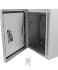 Open Outdoor Waterproof Electrical Junction Box with Safety Lock 25x30x14cm Plastic Vertical Enclosure Cabinet