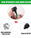 Garden Hose Adapter 3/4 To 1/4 Inch Drip Irrigation Tubing Connectors With Lock Barbed Design comparison image feature.