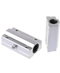 Four Pack Linear Motion Bearing Slides SCS8UU For CNC Machines And 3D Printers SCS6UU To SCS25UU Range Dope Quality Precision Rails Built For Your Hobby Machining And DIY Projects Durable Bearings For Accurate Movement, silver aluminum bearing blocks