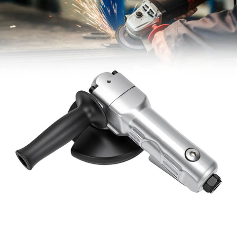 Heavy Duty Pneumatic Angle Grinder 5 Inch Featuring Lightweight Composite Grip for efficient cutting and polishing jobs.