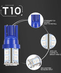 24 Piece Car LED Bulb Kit With T10 31mm 42mm Festoon And Dome Interior Lights Blue Replacement Bulbs detailing T10 bulb