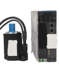 Plug And Play 400W AC Servo Motor With Incremental Encoder 220V 3000RPM Drive showing motor and controller side view.