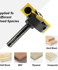 Spoilboard Surfacing Router Bit Built Tough For Quick Flat Slabs With 1/4 Inch Shank 1-3/8 Inch Cutting Diameter Four Wing Design