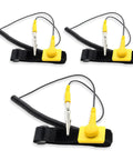 3 Pack ESD Safe Anti Static Wrist Straps, yellow wrist band with alligator clips, 4 strand copper core, 5.9 foot cable