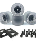 70mm Longboard Wheels 51mm Wide With 80A Hardness And ABEC-9 Bearings, Includes Spacers, Riser Pads And All Hardware, Sick Smooth Ride