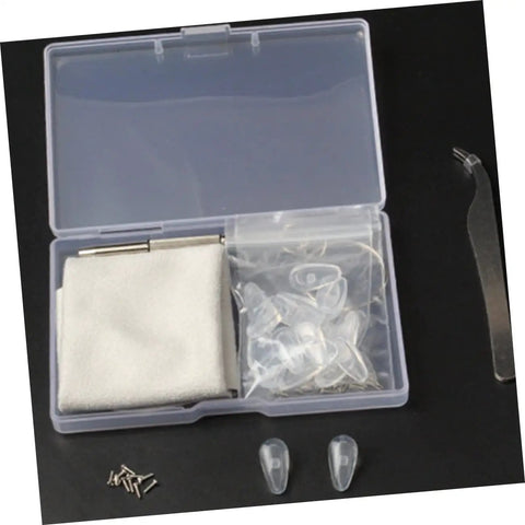 Glasses Nose Pads Replacement Kit With Multifunctional Screwdriver Tool For Easy Eyewear Repair Snug Fit And Quick Installation