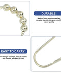 15 Piece Metal Beads Shower Curtain Hooks With Glide Rollers Durable Rust Resistant Gold Iron Rings close-up view